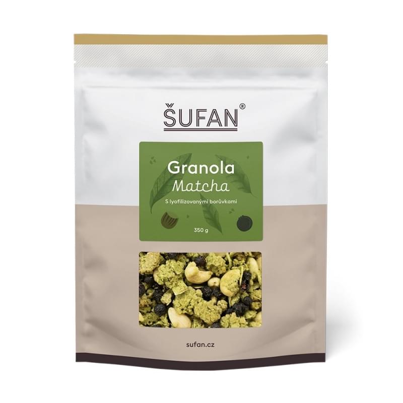 Šufan granola s matchou Šufan granola s matchou
